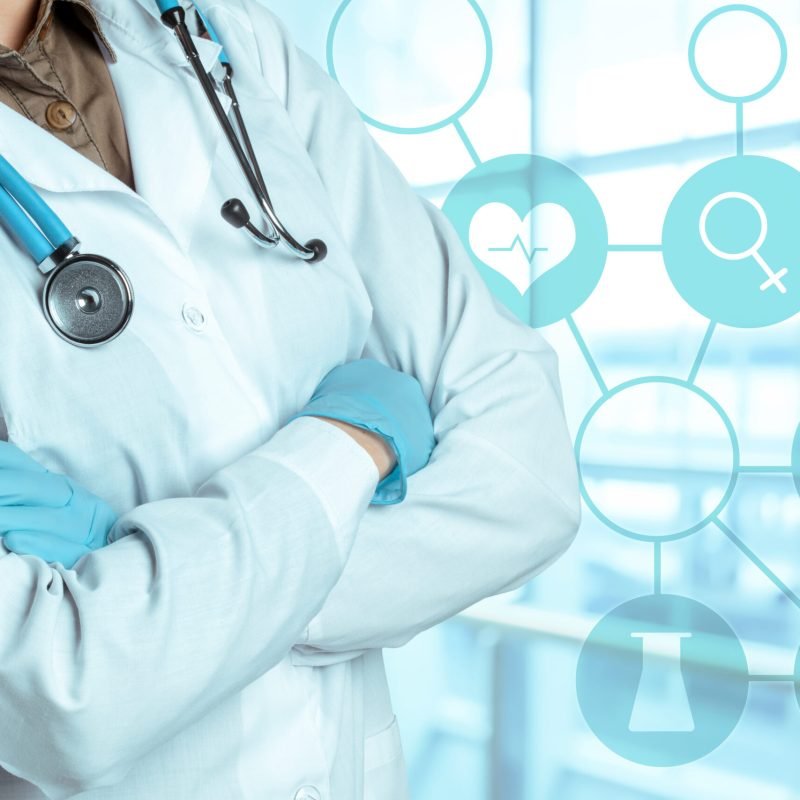 Hands of medical doctor