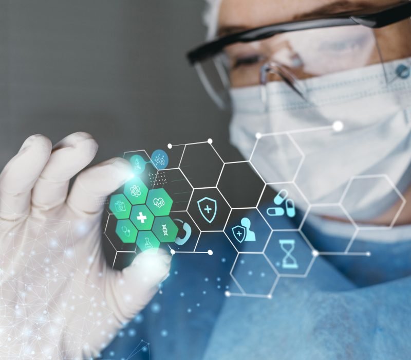 medical-banner-with-doctor-wearing-goggles